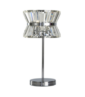 Lampe de table Uptown Acier doux,cristal Clair, chromé