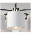 Balance Acrylic pendant light, Black steel shades