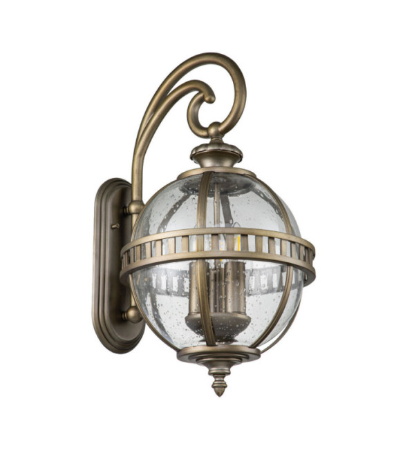 Lampada da parete per esterni Kichler Alluminio, ottone, vetro granulato trasparente Bronzo brunito