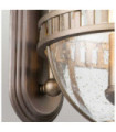 Applique murale extérieur Kichler Aluminium,laiton,verre grainé transparent Bronze bruni