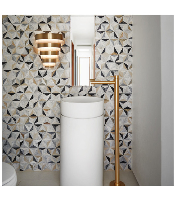 Hinkley wall light Steel, alabaster imitation Brass Heritage