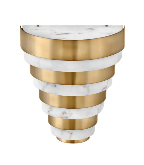 Hinkley wall light Steel, alabaster imitation Brass Heritage