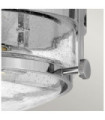 Plafonnier Harper Acier,verre grainé transparent Chrome poli