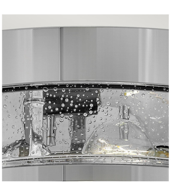 Lámpara de techo Harper Acero, cristal granulado transparente Cromo pulido