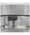 Harper ceiling light Steel, transparent grained glass Polished chrome