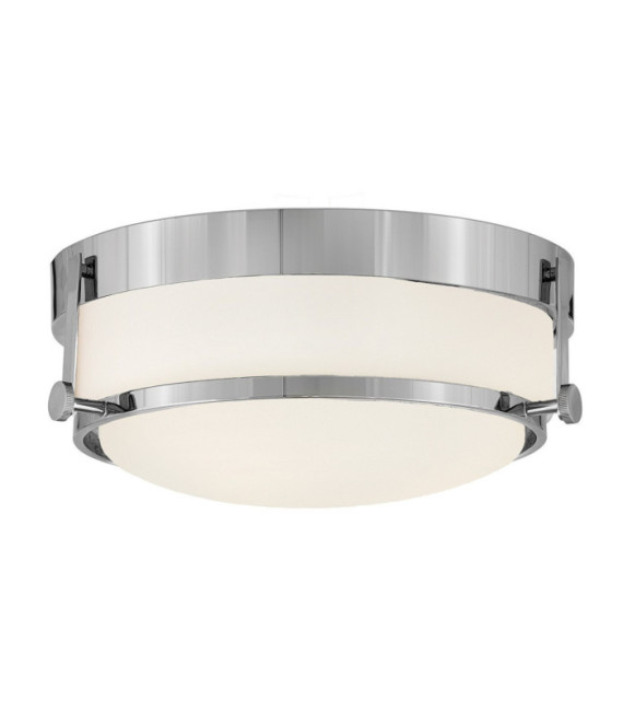 Harper ceiling light Steel, opal frosted glass Polished chrome