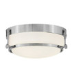 Harper ceiling light Steel, opal frosted glass Polished chrome