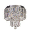 Empire ceiling light Mild steel Chrome, clear