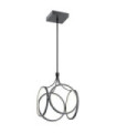 Kichler LED pendant light Iron, frosted acrylic, aluminum Matte black