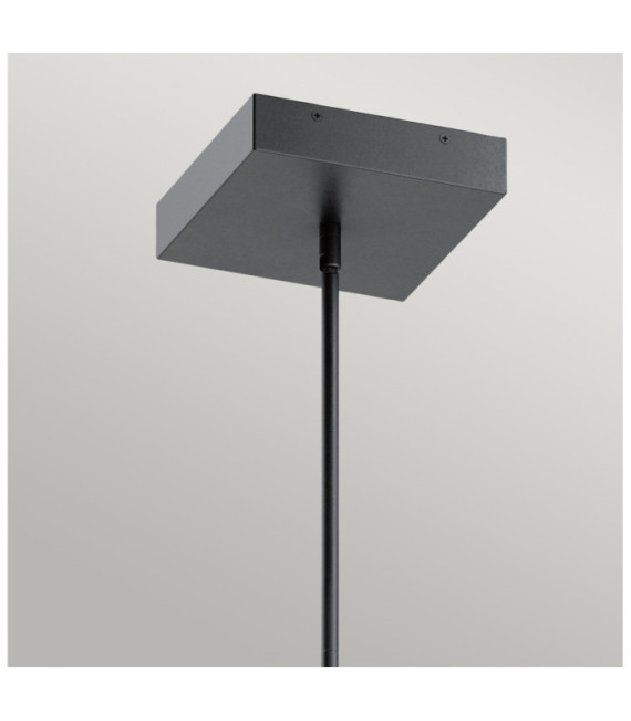 Suspension LED Kichler Fer,acrylique givré,aluminium Noir mat
