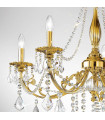 Chandelier classique PISANI CRYSTAL or Français 5 ampoules