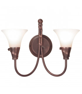 plafonnier ventilateur vintage 2 ampoules e27 max 60w brun patiné