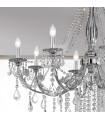 Chandelier classique PISANI CRYSTAL chrome 8 ampoules