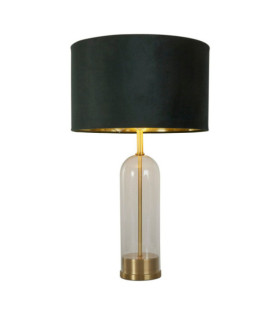 Oxford table lamp Mild steel, glass Brass
