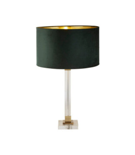 Scarborough Table Lamp Mild Steel, Crystal Brass