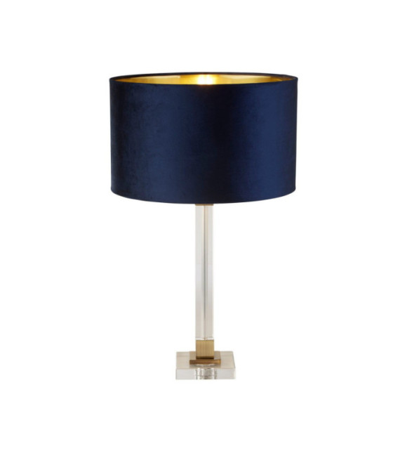 Scarborough Table Lamp Mild Steel, Crystal Brass