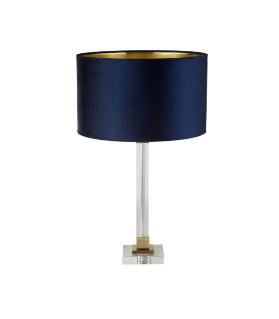 Scarborough Table Lamp Mild Steel, Crystal Brass