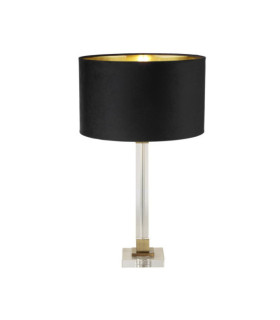 Scarborough Tischlampe, Weichstahl, Kristallmessing