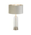 Lampe de table Oxford Acier doux,verre Nickel satiné