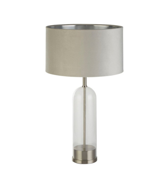 Lampe de table Oxford Acier doux,verre Nickel satiné