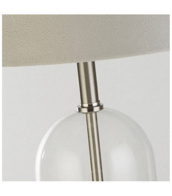 Lampe de table Oxford Acier doux,verre Nickel satiné