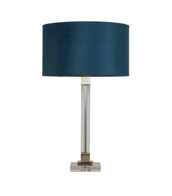 Lámpara de mesa Scarborough Acero dulce, cristal Níquel satinado