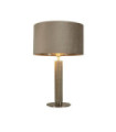 Lampe de table London Acier doux,tissu Argent satiné