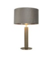 Lampe de table London Acier doux,tissu Argent satiné
