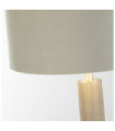 London Table Lamp Mild Steel, Satin Silver Fabric