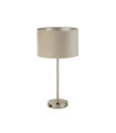 Lampe de table Finn Acier doux,tissu Nickel satiné