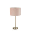 Lampe de table Finn Acier doux,tissu Nickel satiné
