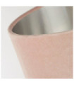 Lampe de table Finn Acier doux,tissu Nickel satiné