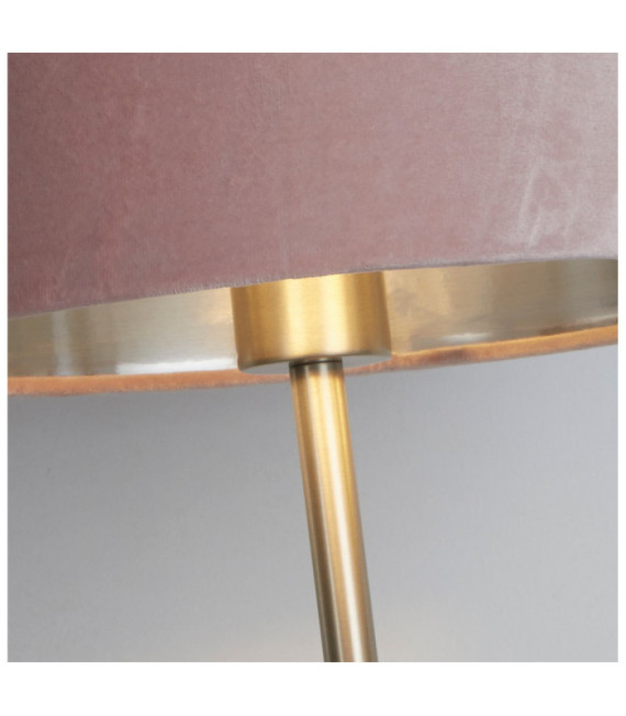Lampe de table Finn Acier doux,tissu Nickel satiné