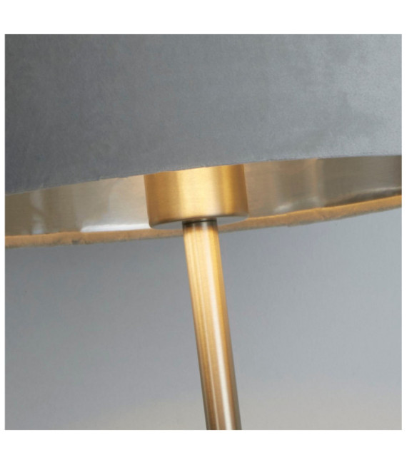 Lampe de table Finn Acier doux,tissu Nickel satiné