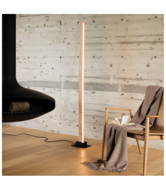 CRAFT LED-Stehleuchte Glas, Metall, Holz Helles Holz