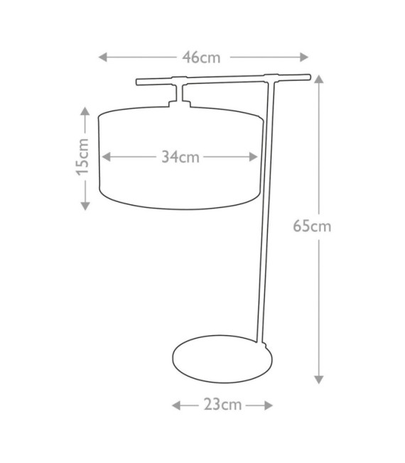Lámpara de mesa Balance pantalla acero negro