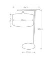 Balance table lamp Black steel shade