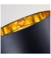 Camilia Table Lamp Resin, Parchment, Black Steel, Antique Gold