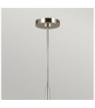 Brianna pendant light Steel lampshade, Polished nickel linen