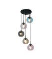 Suspension Mardi Acier doux,verre Noir