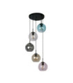 Suspension Mardi Acier doux,verre Noir