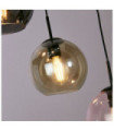 Suspension Mardi Acier doux,verre Noir