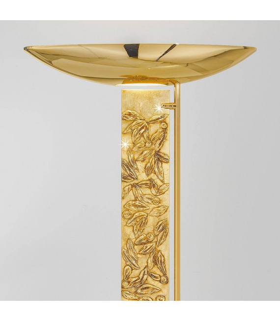 Lámpara de pie de diseño DELPHI Gold 24 quilates 4 bombillas