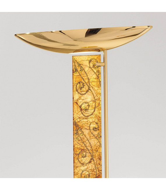Lampada da terra design DELPHI Gold 24 carati 4 lampadine