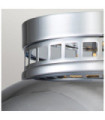 Amelia ceiling light Diffuser in steel, molded glass Polished chrome