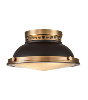 Deckenleuchte Amelia Diffusor aus Stahl, geformtes Glas Buckeye Bronze