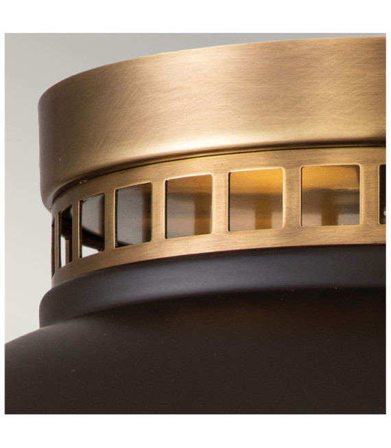 Ceiling light Amelia Diffuser in steel, molded glass Buckeye Bronze