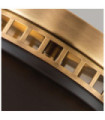 Ceiling light Amelia Diffuser in steel, molded glass Buckeye Bronze
