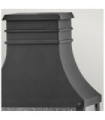 Beacon exterior wall light Transparent seeded glass, Museum aluminum Black
