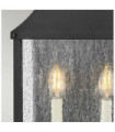 Beacon exterior wall light Transparent seeded glass, Museum aluminum Black